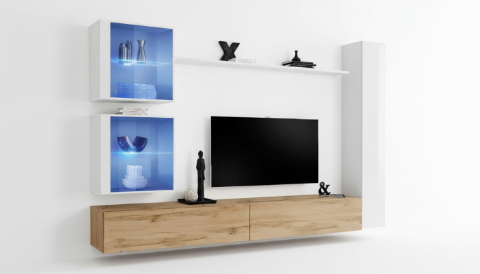 Living room complete wall unit set 6-piece designer luxury furniture wall cabinet