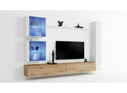 Living room complete wall unit set 6-piece designer luxury furniture wall cabinet