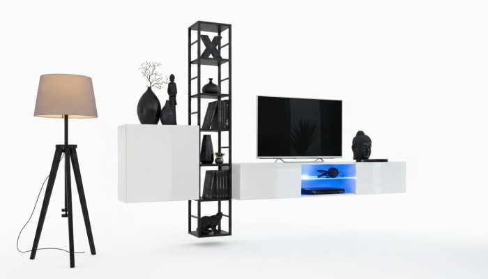 Living room complete set, 3-piece luxury wall unit, wall cabinet, TV stand design