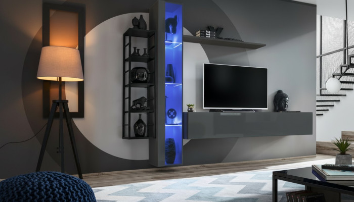 Modern wall unit design style living room TV stand wall display cabinet