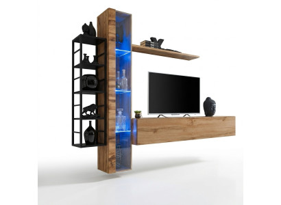 Brown designer living wall luxury living room furniture complete set sideboard furniture