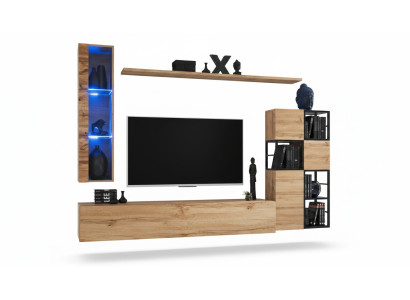 Wooden Furniture Braun Design Living Room Wall TV Stand Living Room Furniture Set