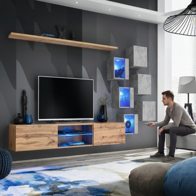 Modern wall furniture living wall luxury wall shelves sideboard TV stand wall cabinet