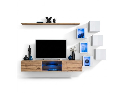 Living room furniture sideboard wood furniture luxury set unit complete wall cabinet