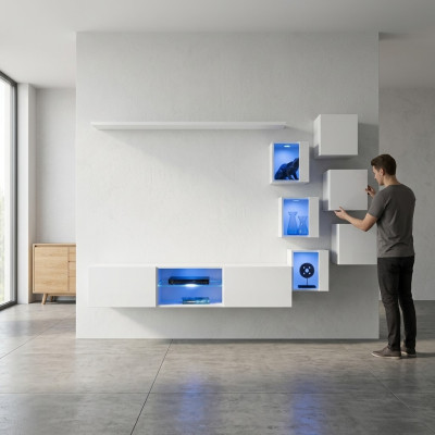 Luxury Wall Unit Set New Furniture Wall Cabinet Living Room Furniture Complete