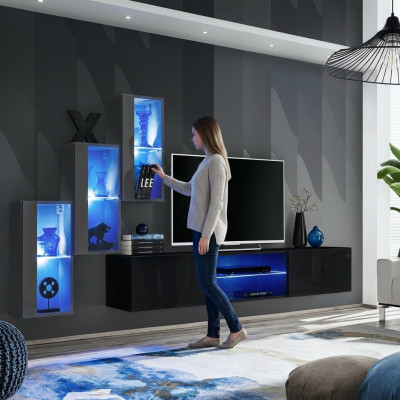 Living room wall unit wooden wall cabinet sideboard TV stand luxury suite