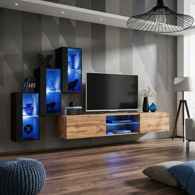 Living room furniture luxury complete designer wall unit wooden furniture