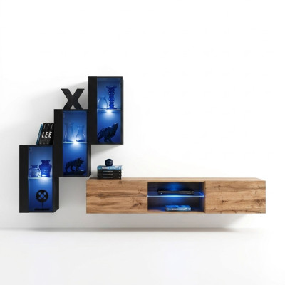 Living room furniture luxury complete designer wall unit wooden furniture