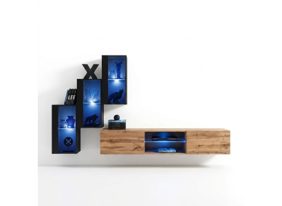 Living room furniture luxury complete designer wall unit wooden furniture