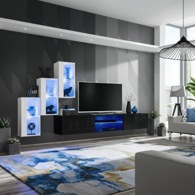 Living Room Wall Luxury Furniture Complete Set Designer Modern Arrangement 3x Wall Cabinet