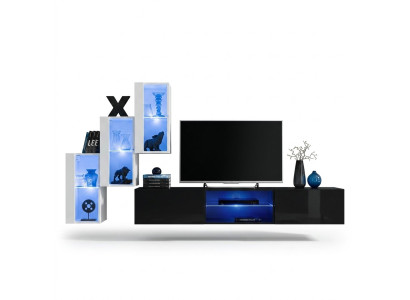Living Room Wall Luxury Furniture Complete Set Designer Modern Arrangement 3x Wall Cabinet