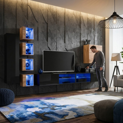 Modern furniture designer wall unit furnishing luxury set new wall cabinet