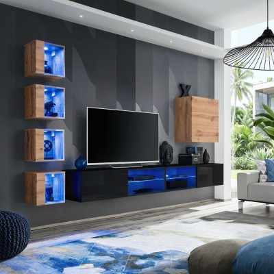 Modern furniture designer wall unit furnishing luxury set new wall cabinet