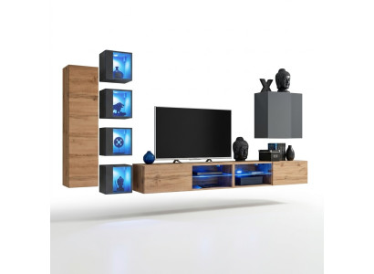 Set living room wall unit 320 cm wall cabinet TV stand modern sideboard living room furniture