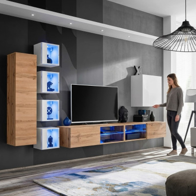 Designer modern furniture wall shelves TV stand wall cabinet hanging cabinet wood furniture.