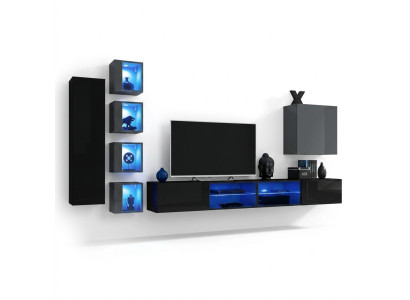 Living room furniture New wall unit 320cm 6x hanging cabinet furniture luxury wall shelf
