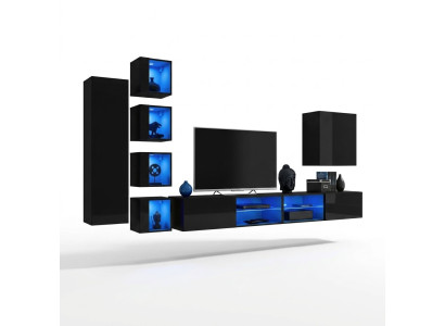 Furniture wall unit complete wooden furniture modern designer set wall cabinet furnishings