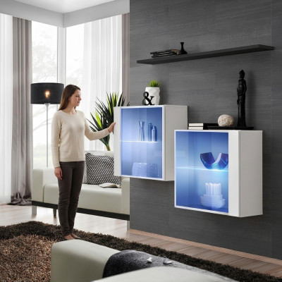 Modern designer living room furniture wall unit wooden furniture set complete new furniture