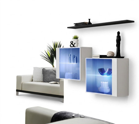 Modern designer living room furniture wall unit wooden furniture set complete new furniture