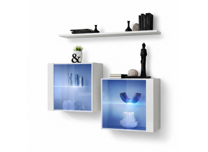 Living wall new modern furnishing wall cabinet shelf white complete furniture living room