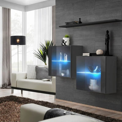 Designer wall unit wall cabinet wall shelf luxury set living room furniture