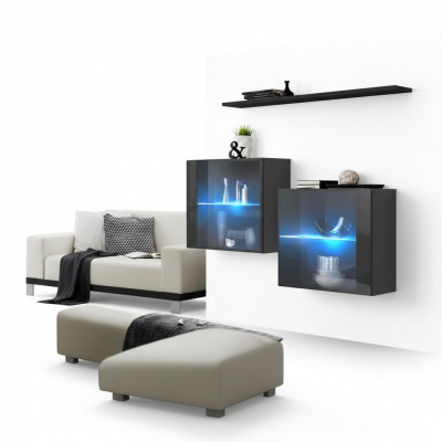 Designer wall unit wall cabinet wall shelf luxury set living room furniture