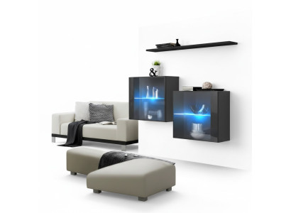 Designer wall unit wall cabinet wall shelf luxury set living room furniture