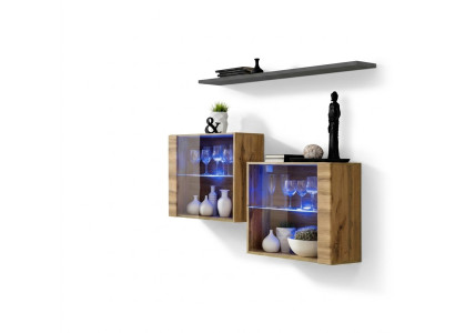 Modern designer wall unit living room wall cabinets brown furniture luxury
