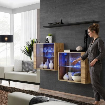 Modern furniture luxury wall unit 130 cm living room complete set 3-piece.