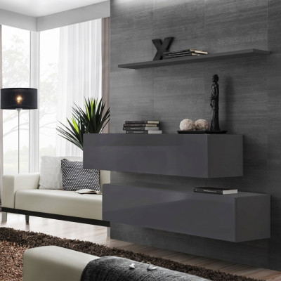 Modern wall unit furniture luxury designer complete set 3-piece living room furniture