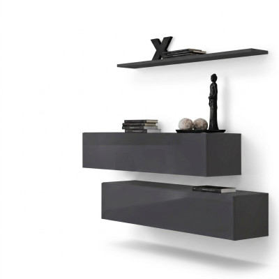 Modern wall unit furniture luxury designer complete set 3-piece living room furniture