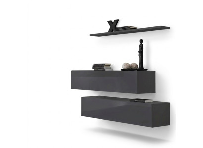 Modern wall unit furniture luxury designer complete set 3-piece living room furniture