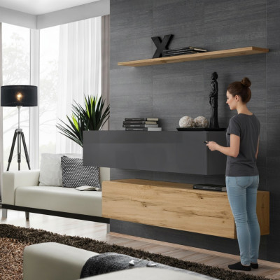 Modern set sideboard furnishing design wall unit living room luxury suite 3-piece