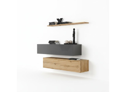 Modern set sideboard furnishing design wall unit living room luxury suite 3-piece
