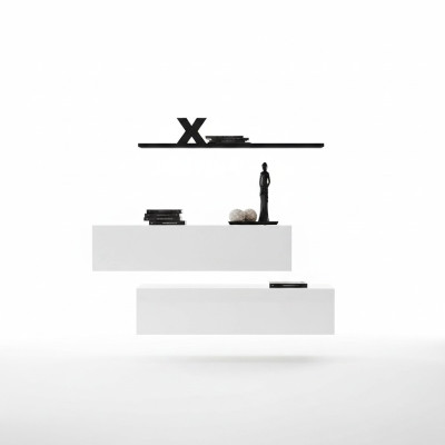 Modern wall unit living wall shelf wall cabinet white luxury furnishings designer