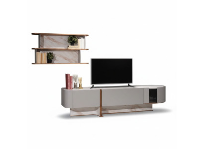 Living Room Set Luxury Wall Unit TV Stand Sideboard New Wall Shelf