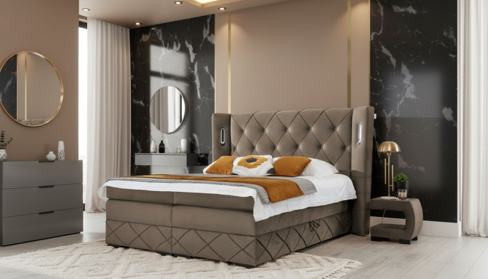 2x Nightstands Bedroom Complete 3-piece Luxury Bed Modern Furniture Wood