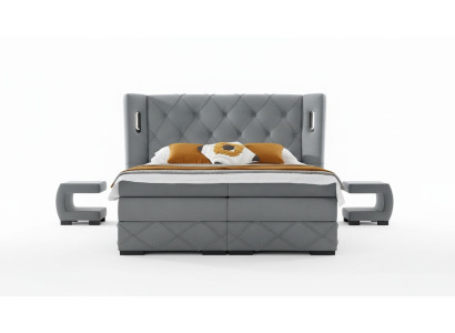 Bedroom set bed 2x nightstand modern complete luxury furniture wood furnishing