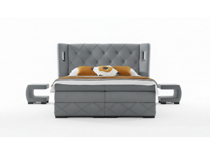 Bedroom set bed 2x nightstand modern complete luxury furniture wood furnishing