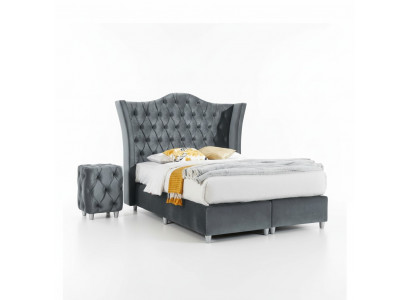 Designer suite bedroom set luxury bed 2x nightstand wood completely new