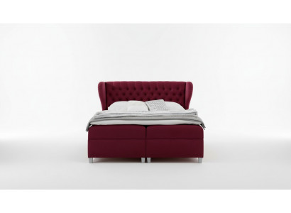 Luxury box spring bed double beds wood furnishings upholstered bed modern design