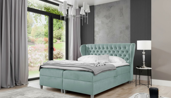 Bedroom Modern Bed Chesterfield Furnishing Upholstered Bed Wood Design Furniture