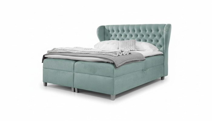 Bedroom Modern Bed Chesterfield Furnishing Upholstered Bed Wood Design Furniture