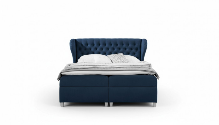 Luxury Box Spring Bed Bedroom Bed Upholstered Bed Modern 160x200cm Wood