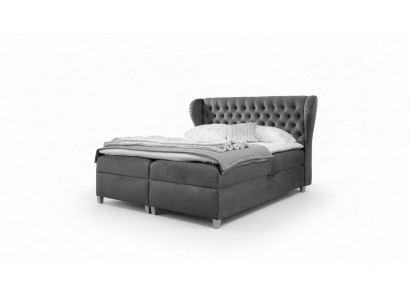 Luxury design box spring bed, upholstered bed, modern furniture, Chesterfield