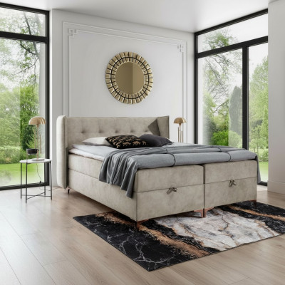 Bedroom furniture upholstered bed luxury box spring bed double design furniture