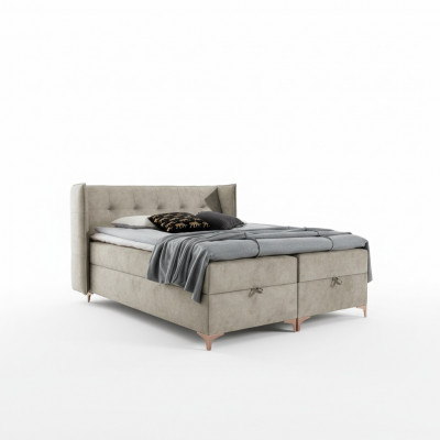 Bedroom furniture upholstered bed luxury box spring bed double design furniture