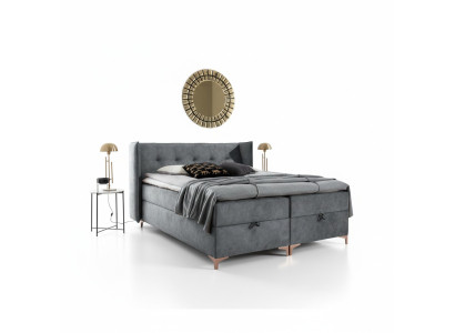 Box spring bed 160x200cm upholstery furniture luxury bed bedroom style modern