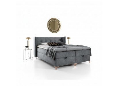 Box spring bed 160x200cm upholstery furniture luxury bed bedroom style modern