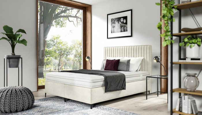 Designer bed, double bed, luxury bedroom, upholstered bed 160x200cm, modern style